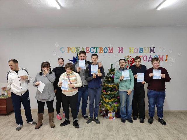 Посетители ОДПИ г.Полоцка приняли участие в новогодних стартах «Снежные забавы»