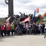 27 мая посетители отделения дневного пребывания для инвалидов г.Полоцка приняли участие во встрече участников международного автопробега «Александр Невский — знамя наших побед»